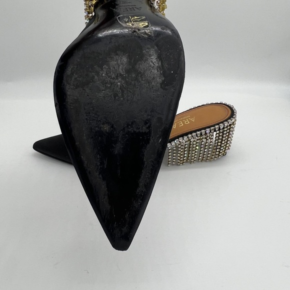 AREA NYC Crystal Fringe Kitten Party Heel Size 6 - Picture 3 of 7